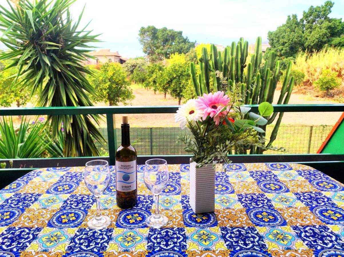 スキゾCasa Dei Fiori Con La Vista A Taorminaアパートメント エクステリア 写真